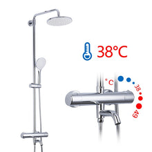 Load image into Gallery viewer, GAPPO thermostatic Shower System shower set rainfall faucet hot and cold black Shower faucet Bathtub thermostatic shower mixer