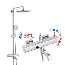 Load image into Gallery viewer, GAPPO thermostatic Shower System shower set rainfall faucet hot and cold black Shower faucet Bathtub thermostatic shower mixer