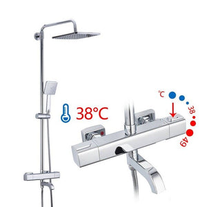 GAPPO thermostatic Shower System shower set rainfall faucet hot and cold black Shower faucet Bathtub thermostatic shower mixer