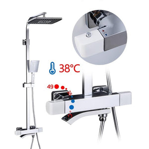 GAPPO thermostatic Shower System shower set rainfall faucet hot and cold black Shower faucet Bathtub thermostatic shower mixer