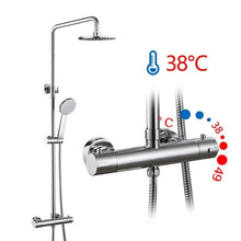 Load image into Gallery viewer, GAPPO thermostatic Shower System shower set rainfall faucet hot and cold black Shower faucet Bathtub thermostatic shower mixer