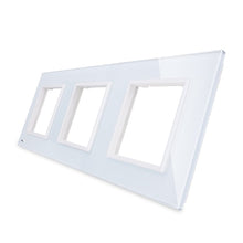 Load image into Gallery viewer, Livolo Luxury White Pearl Crystal Glass,EU standard, Triple Glass Panel For Wall Switch&amp;Socket,C7-3SR-11  (4 Colors)
